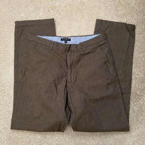 EUC Mens Banana Republic 34x34 100% cotton straight fit brown pants